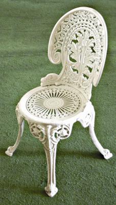 Dış Mekan Nostaljik Döküm Sandalye Beyaz